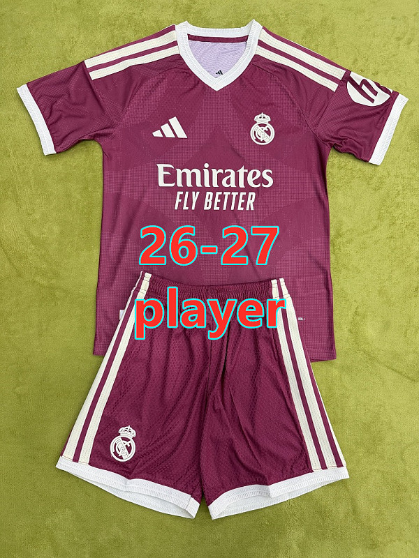 26-27 Real Madrid Third Player Short Sleeve Kit S-2XL