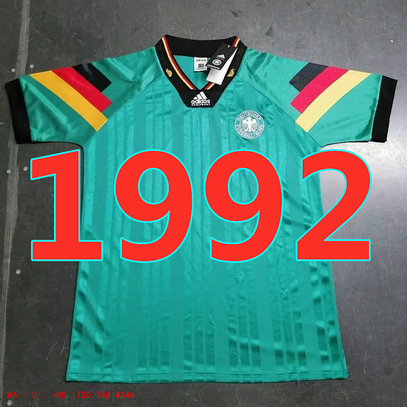 Germany Retro TopThai Quality Away Jersey S-2XL