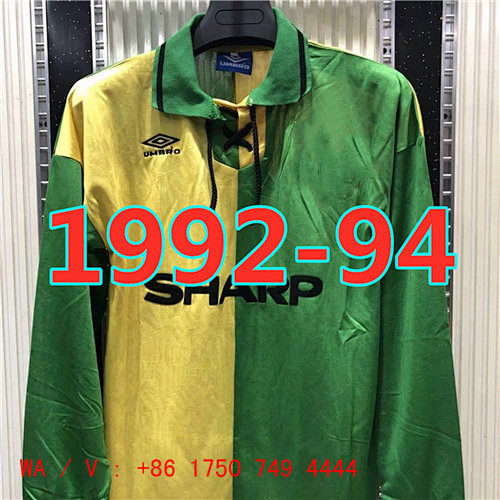 Manchester United Retro Away Sleeve Home Jersey S-2XL