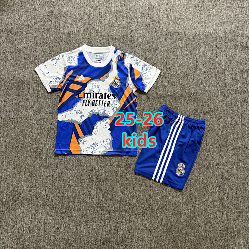 25-26 Real Madrid Special Kids Jersey+shorts Kit 16 -28