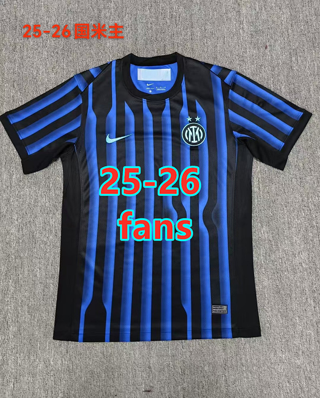 Fifa 25-26 Inter Milan Home Fans Without Sponsor S-2XL