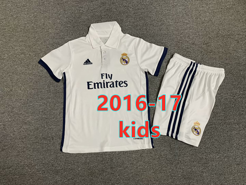 Real Madrid Home Retro Kids Jersey+shorts 16 -28