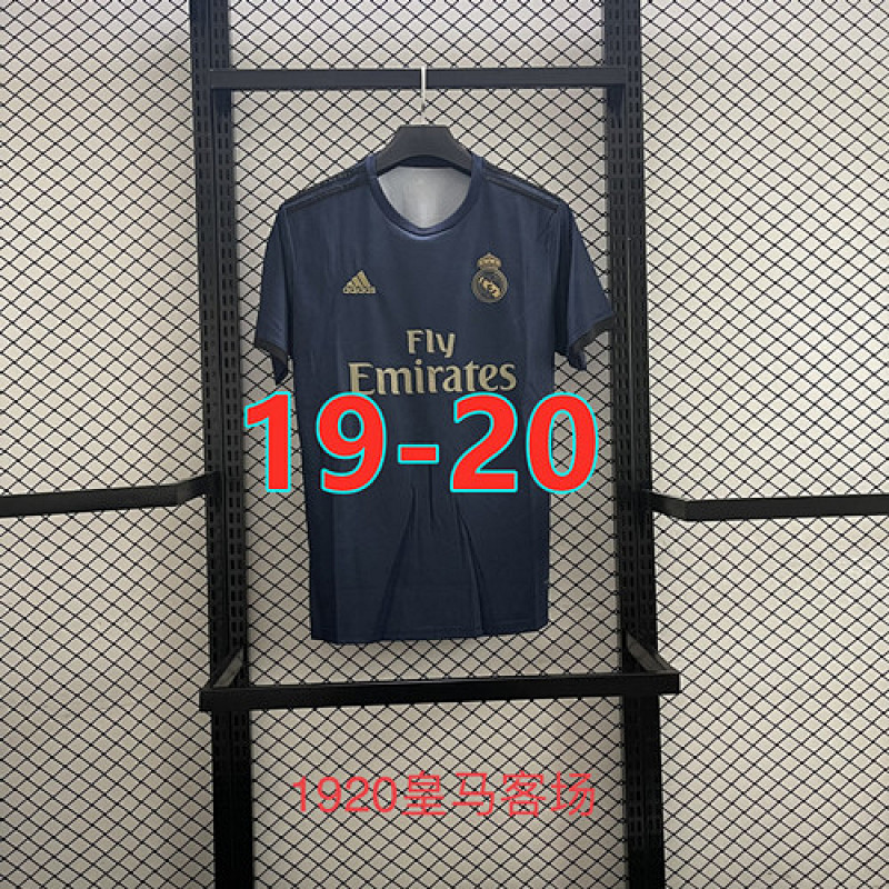 Real Madrid Retro 19-20 Away Short Sleeve Jersey S-2XL