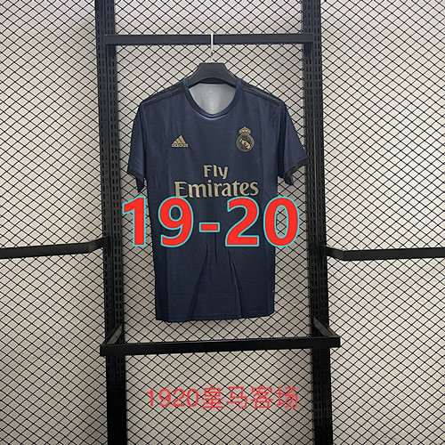 Real Madrid Retro 19-20 Away Short Sleeve Jersey S-2XL