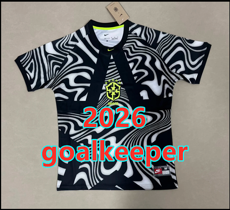 Brazil Goalkeeper Fans Version Jersey S-4XL