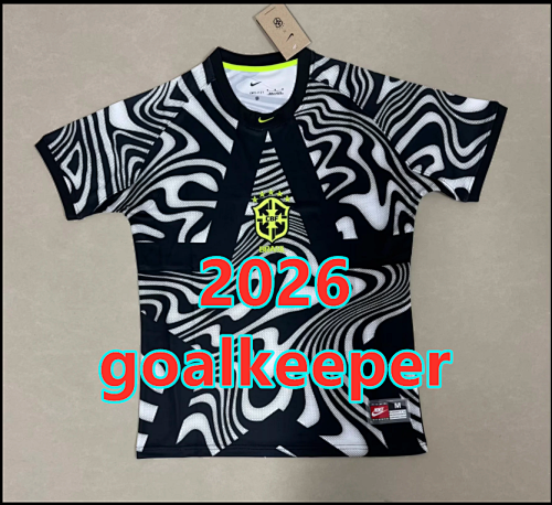 Brazil Goalkeeper Fans Version Jersey S-4XL