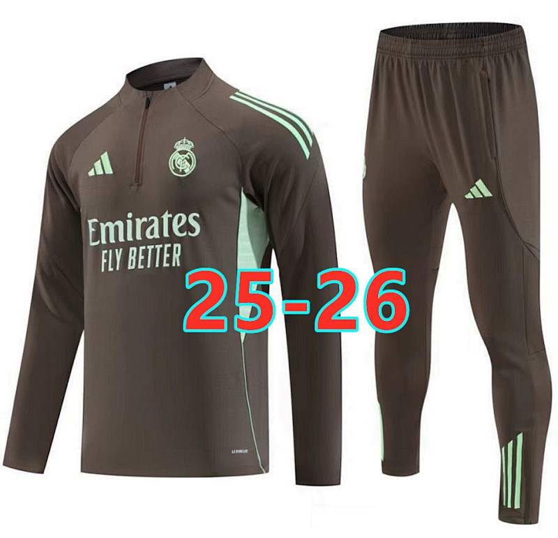 25-26 Real Madrid Long Sleeve Tracksuit S-3XL
