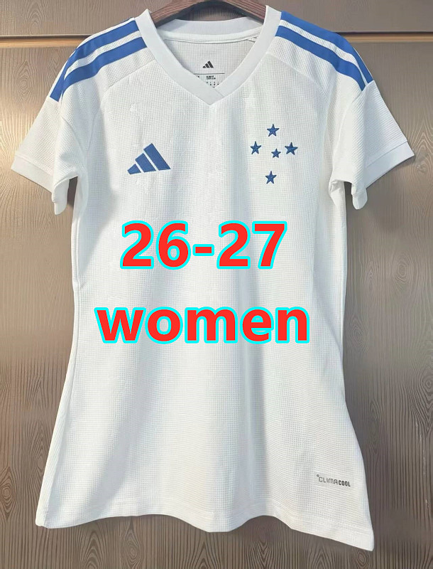 26-27 Cruzeiro Away Women Jersey S-2XL