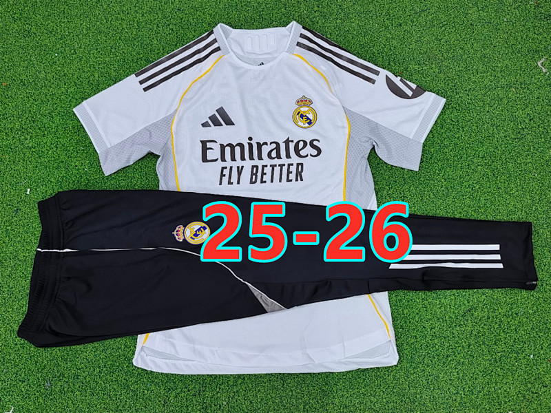 25-26 Real Madrid Home Player Short+pants Kit S-2XL