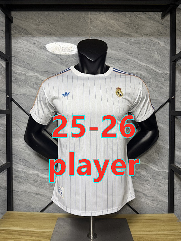 25-26 Real Madrid Retro Player Version Jersey S-2XL