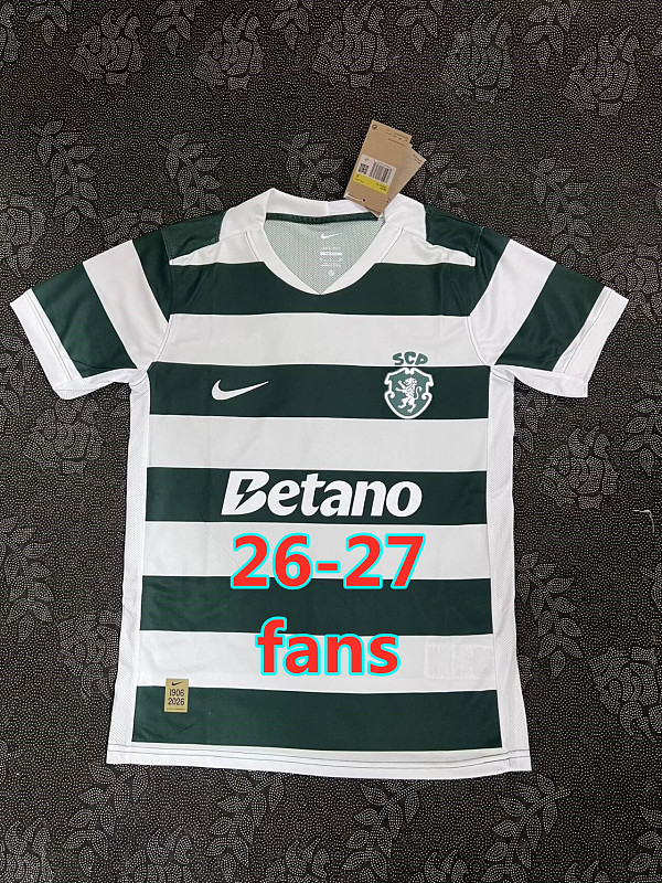 26-27 Sporting CP Home Fans Version Jersey S-4XL