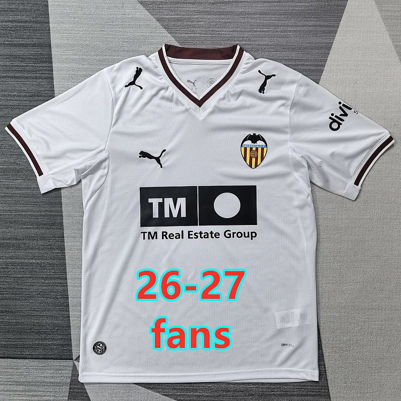 26-27 Valencia Home Fans Version Jersey S-2XL