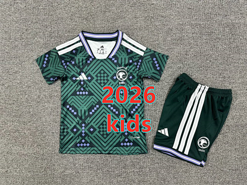 Saudi Arabia Home Kids Jersey+shorts Kit 16 -28
