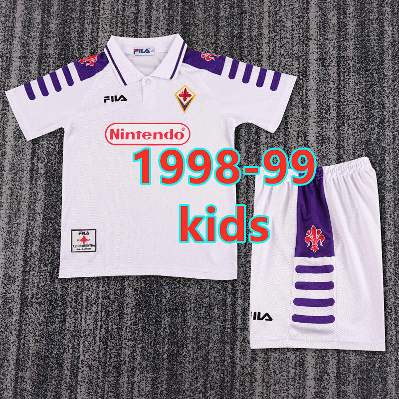 Fiorentina Away Retro Kids Jersey+shorts 16 -28