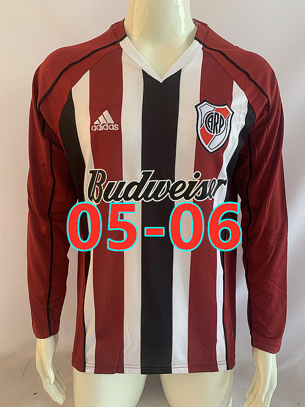 05-06 River Plate Away Retro Long Jersey S-2XL