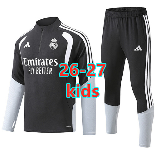 26-27 Real Madrid Kids Long Sleeve Tracksuit 10 -18