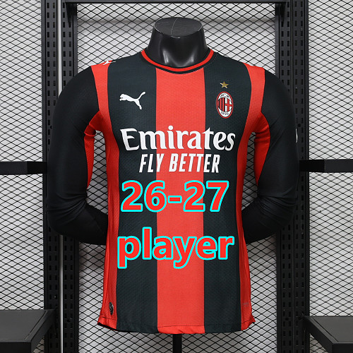 26-27 AC Milan Home Player Long Jersey S-2XL AC