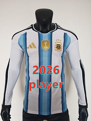 Argentina Home Player Long Jersey S-4XL