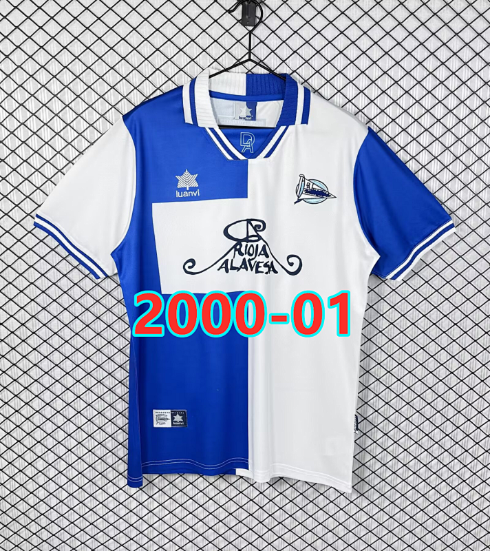 Alaves Home Retro Fans Version Jersey S-2XL