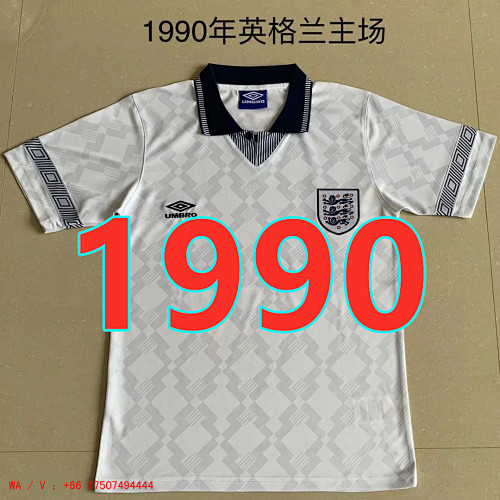 England Retro TopThai Quality Home Jersey S-2XL