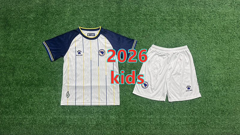 Bosnia And Herzegovina Away Kids Jersey+shorts Kit 16 -28