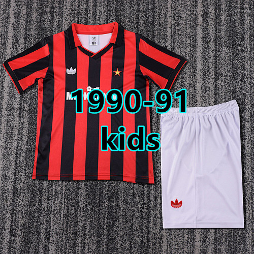 AC Milan Home Retro Kids Jersey+shorts Kit 16 -28 AC