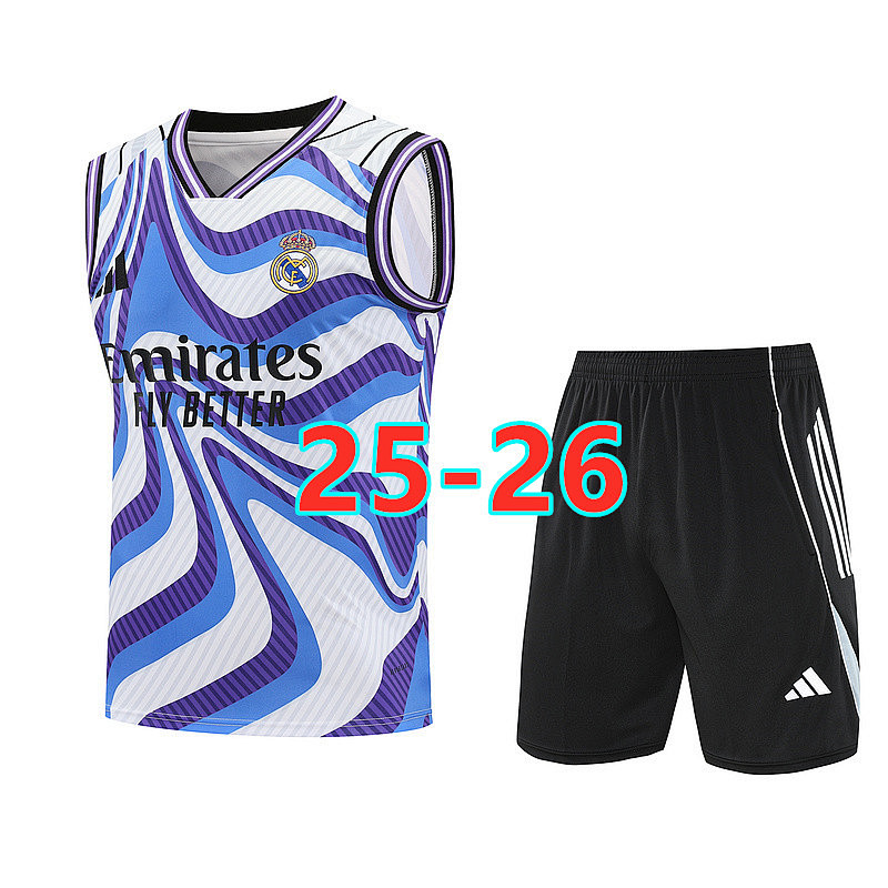 25-26 Real Madrid Short Sleeve Vest Tracksuit S-2XL