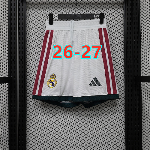 26-27 Real Madrid Home Player Version Shorts S-3XL