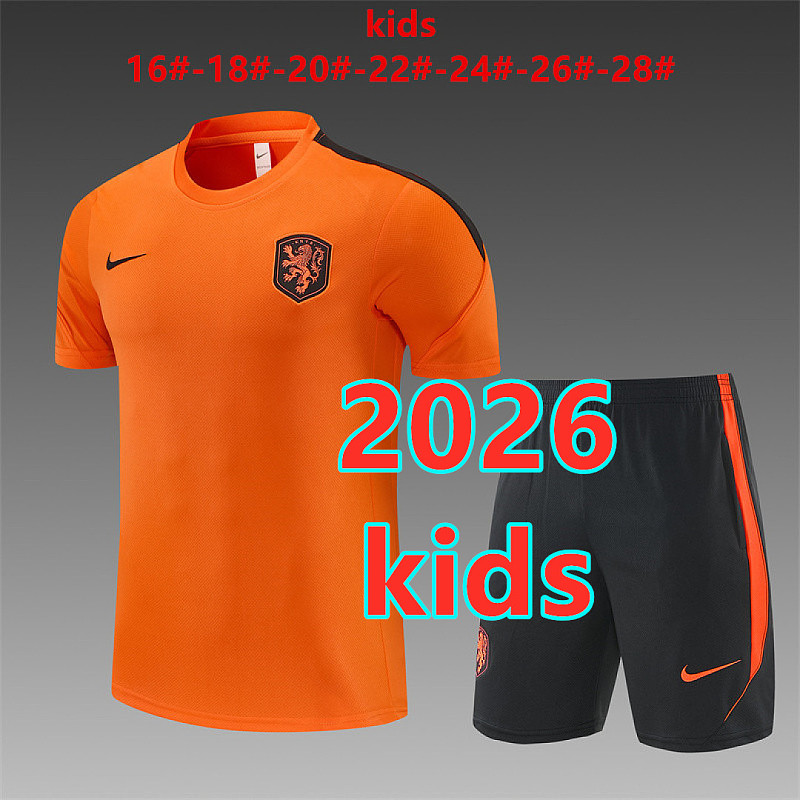 Netherlands Kids Short Sleeve Tracksuit 16 -28