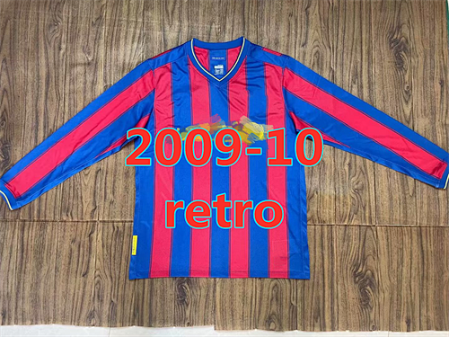 Barcelona Retro Home Long Sleeve Jersey S-2XL