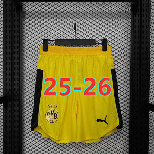 25-26 Dortmund Home Player Version Shorts S-3XL