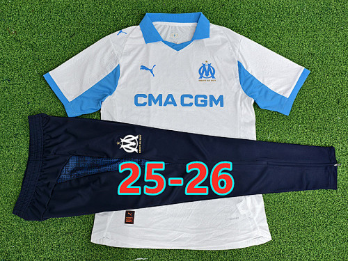 25-26 Marseille Player Short Sleeve+pants Kit S-2XL