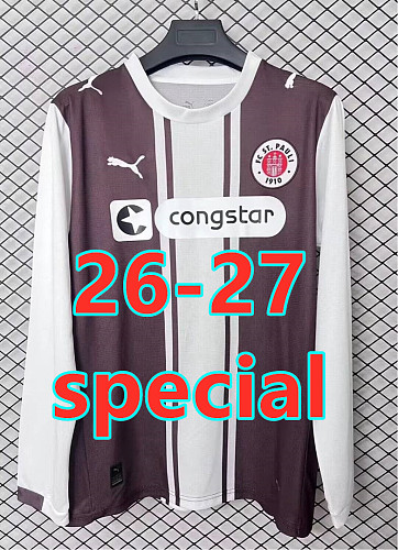 26-27 St. Pauli Special Fans Long Sleeve Jersey S-4XL