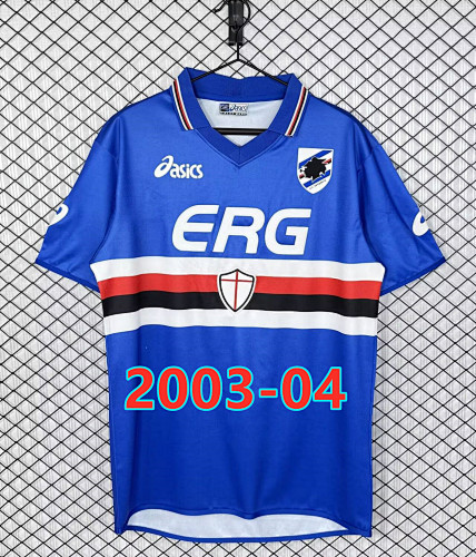 Sampdoria Home Retro Fans Version Jersey S-2XL