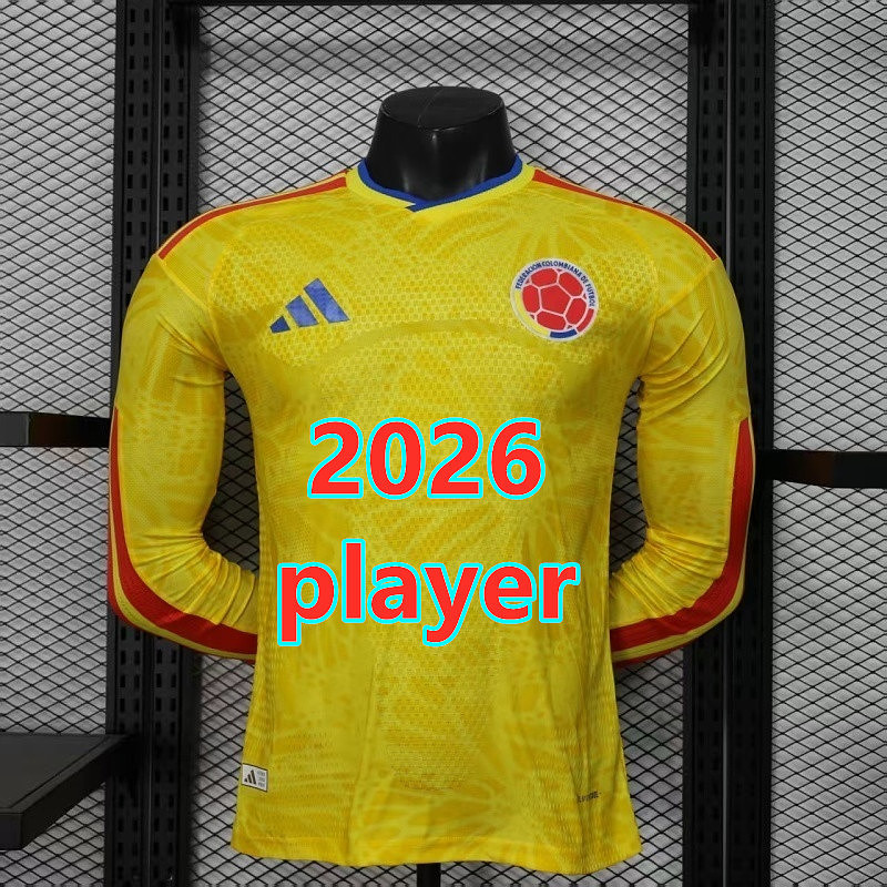 Colombia Home Player Long 32 Team Jersey S-4XL 32
