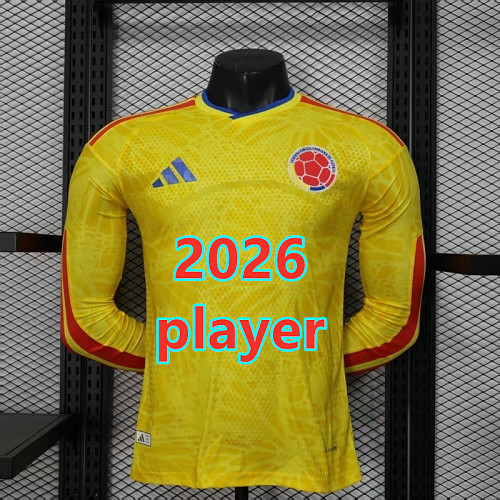 Colombia Home Player Long 32 Team Jersey S-4XL 32