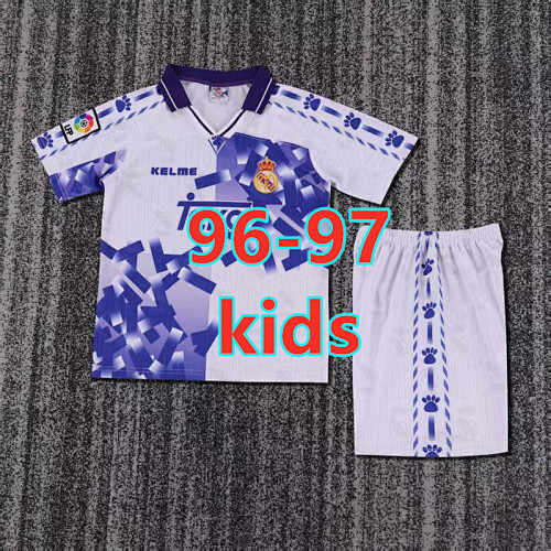96-97 Real Madrid Third Retro Kids Kit 16 -28