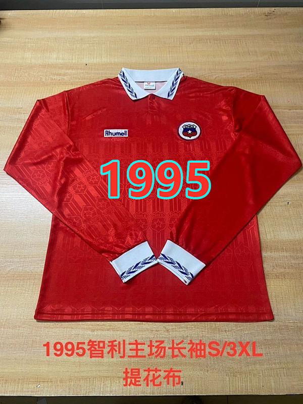 Chile Home Retro Long Sleeve Jersey S-3XL