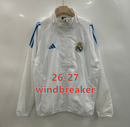 26-27 Real Madrid Embroidery Windbreaker S-2XL