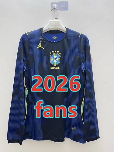 Brazil Away Fans Long 16 Teams Jersey S-4XL 16