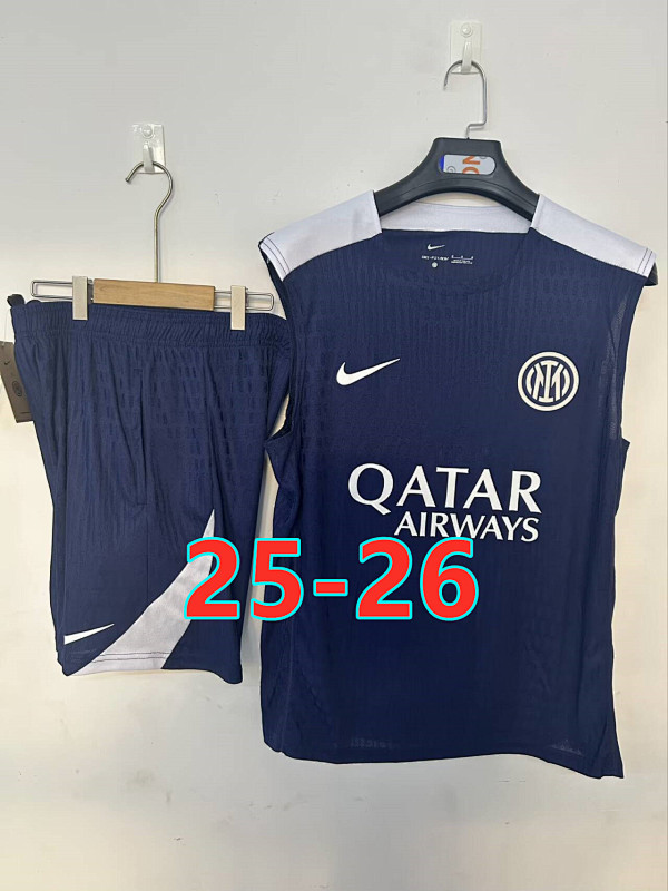 25-26 Inter Milan Vest Player Version Tracksuit Kit S-3XL