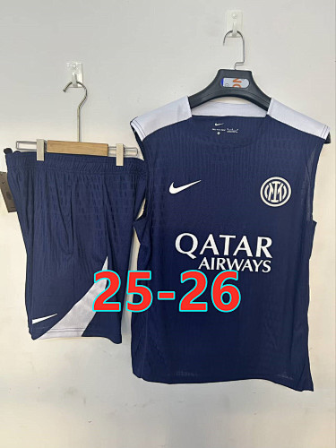 25-26 Inter Milan Vest Player Version Tracksuit Kit S-3XL