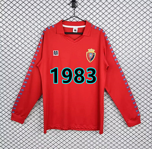 Osasuna Home Retro Fans Long Sleeve Jersey S-2XL