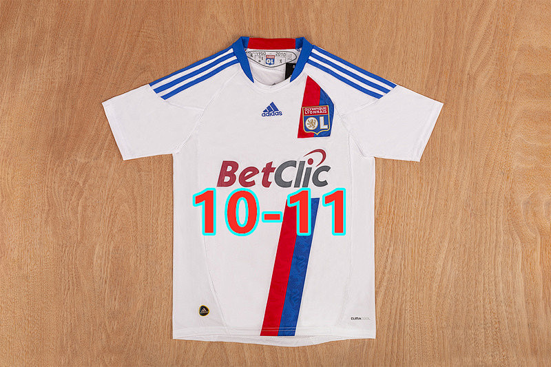10-11 Lyonnais Home Retro Jersey S-2XL