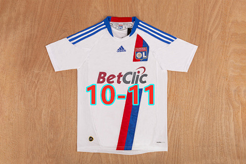 10-11 Lyonnais Home Retro Jersey S-2XL