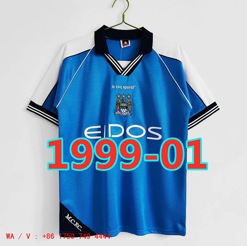 Manchester City Retro TopThai Quality Home Jersey S-2XL