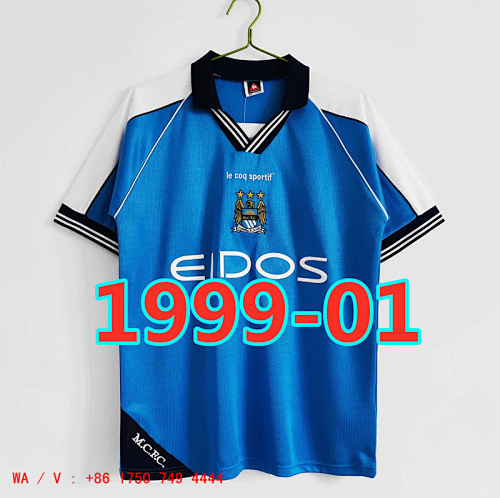 Manchester City Retro TopThai Quality Home Jersey S-2XL