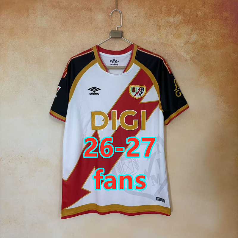 26-27 Rayo Vallecano Home Fans Version Jersey S-4XL