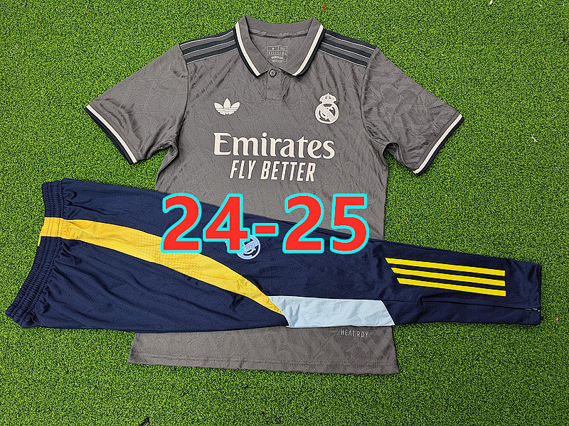 24-25 Real Madrid Third Short Sleeve+pants Kit S-2XL