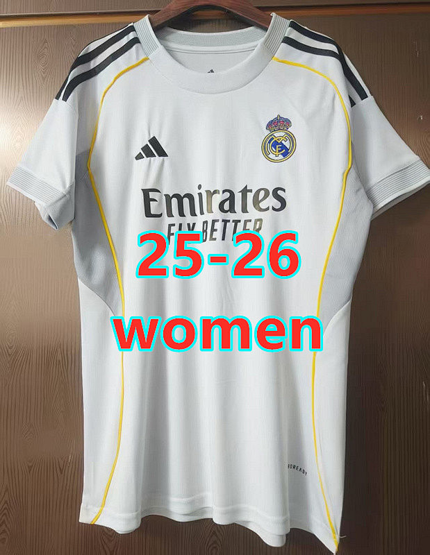 LA Liga & Ucl 25-26 Real Madrid Home Women Jersey S-2XL
